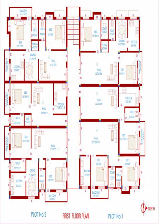 Images for Cluster Plan of Aditi Kasturi Flats