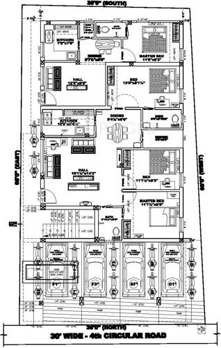 Srivarie Foundations Sri Shubalakshmi Cluster Plan of Ground Floor