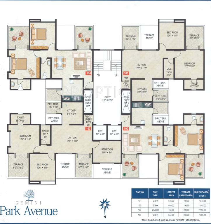  park avenue Images for Cluster Plan of Gemini Housing Park Avenue