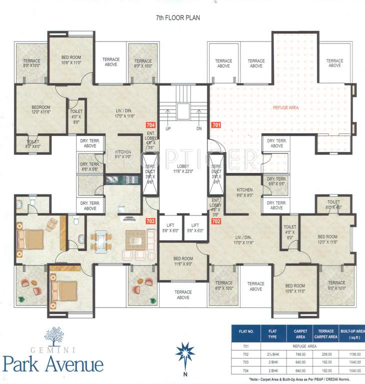  park avenue Images for Cluster Plan of Gemini Housing Park Avenue