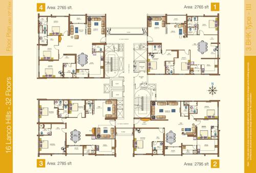  hills-apartments Images for Cluster Plan of Lanco Hills Apartments