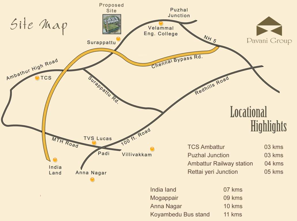 pavani palms Images for Location Plan of Pavani Palms