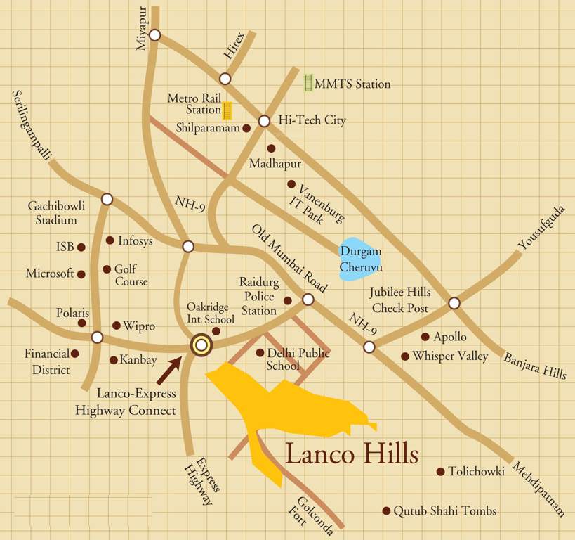  hanging gardens villas Images for Location Plan of Lanco Hanging Gardens Villas