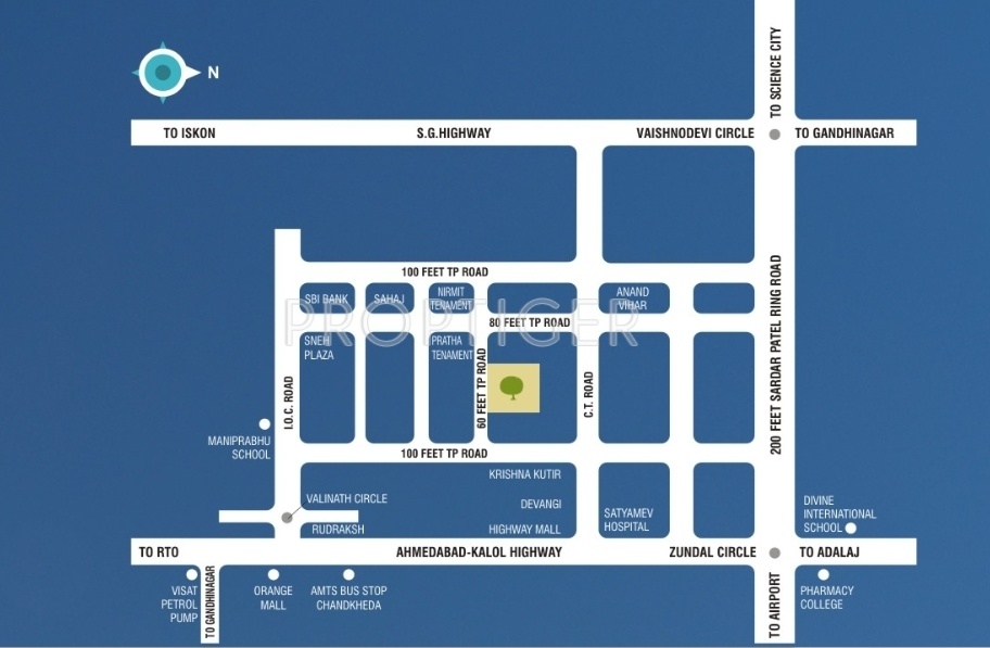 poddar developers ltd heights Location Plan