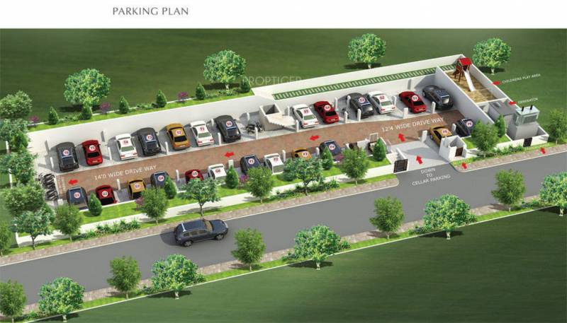  serenity Soorya Serenity  Parking Cluster Plan