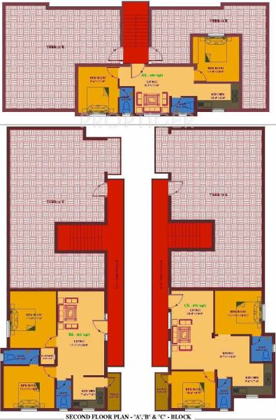 ua-foundation arunachalam Block A, B & C Cluster Plan for 2nd Floor