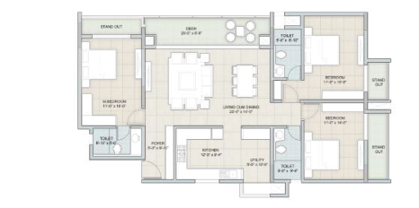palm woods Tower A Cluster Plan