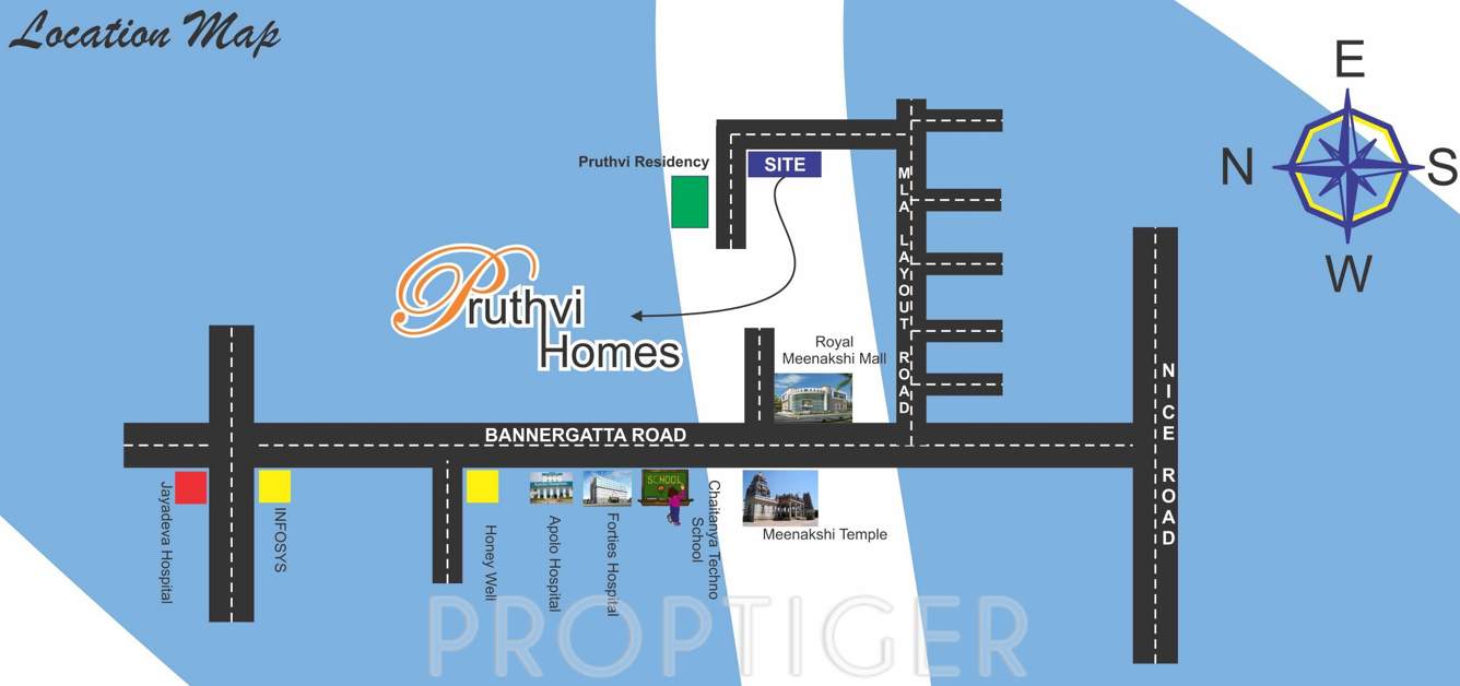  homes Images for Location Plan of Pruthvi Homes