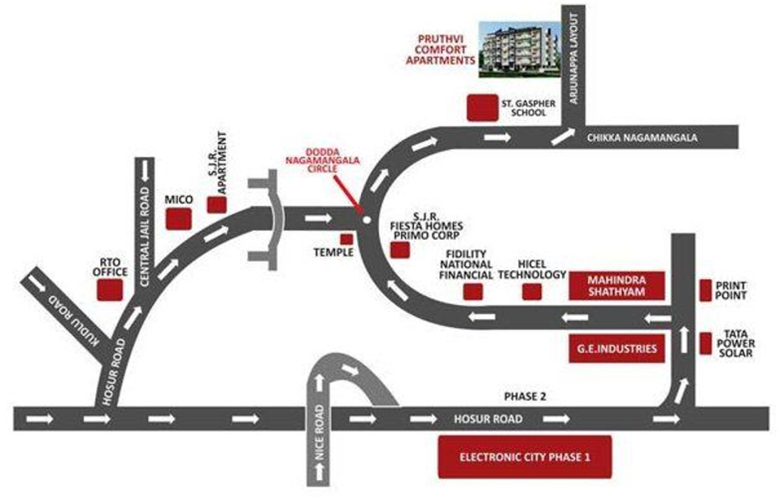  pruthvi comforts Location Plan