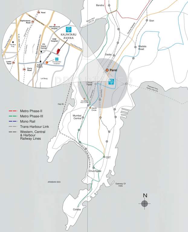  avana Images for Location Plan of Kalpataru Avana