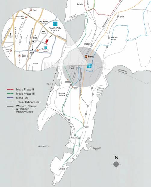  avana Images for Location Plan of Kalpataru Avana
