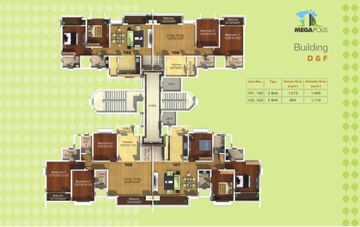 megapolis mystic Tower C Cluster Plan