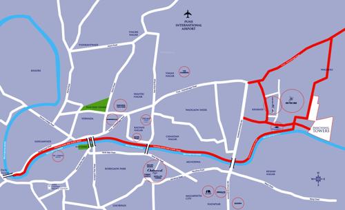 Images for Location Plan of Panchshil Towers towers Images for Location Plan of Panchshil Towers
