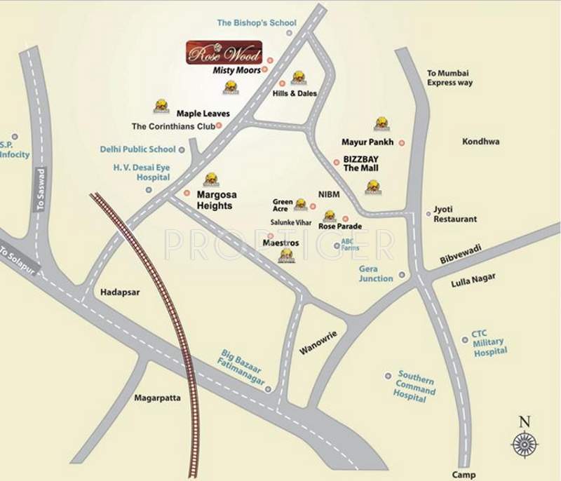  rose wood Images for Location Plan of Kolte Patil Rose Wood