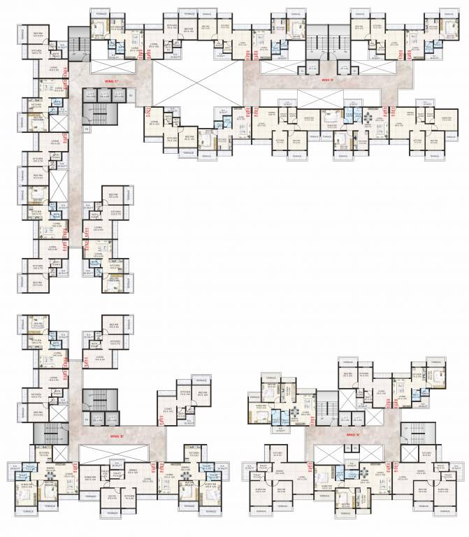  aramus complex Wing A Cluster Plan