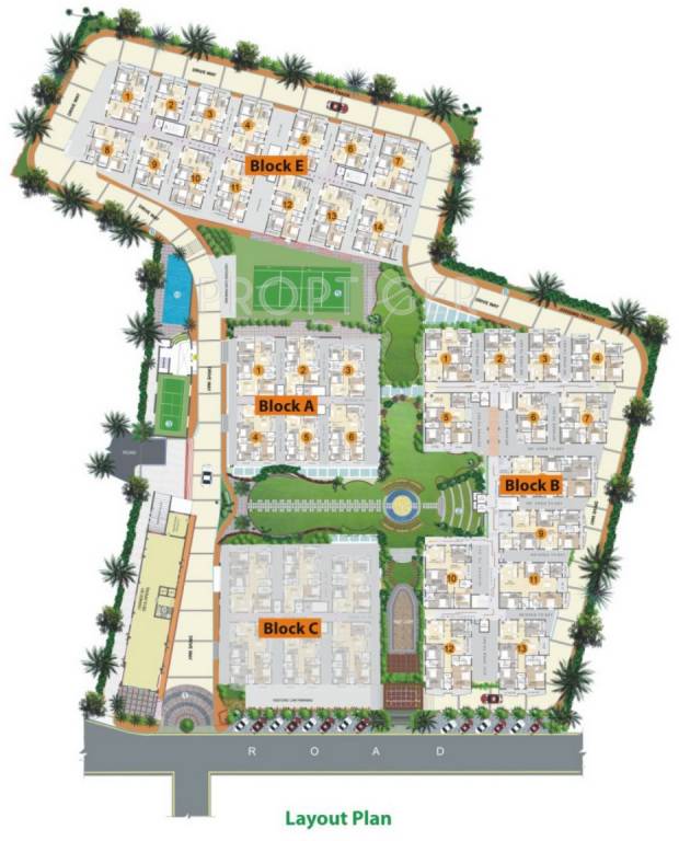 fresh living apartments Layout Plan