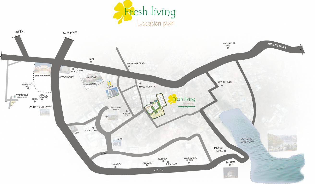 fresh living apartments Location Plan