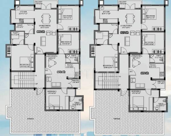 aauxin-foundation dhaksha Block A & B Cluster Plan for 2nd Floor