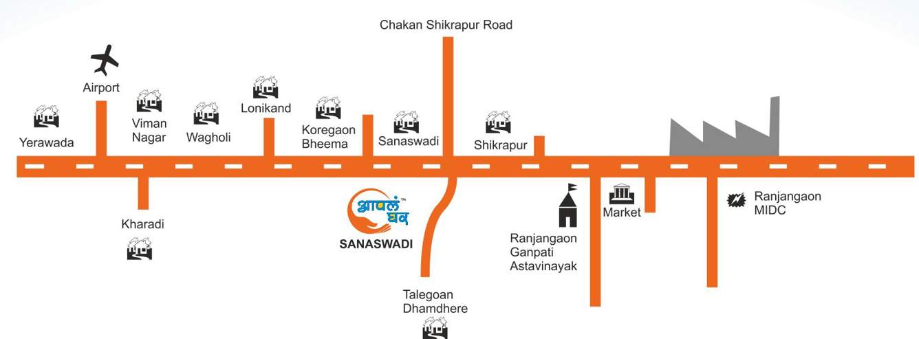  aapla ghar sanaswadi Images for Location Plan of Maple Aapla Ghar Sanaswadi