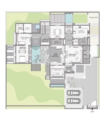  villa-lotus Cluster Plan