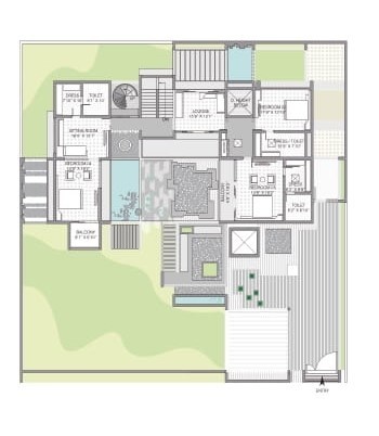  villa-lotus Cluster Plan