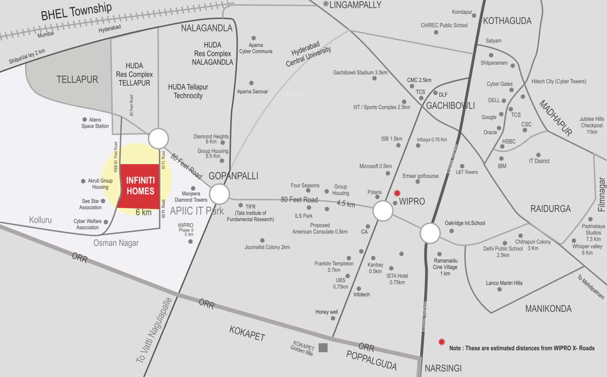  infiniti homes Images for Location Plan of VIsion Infiniti Homes