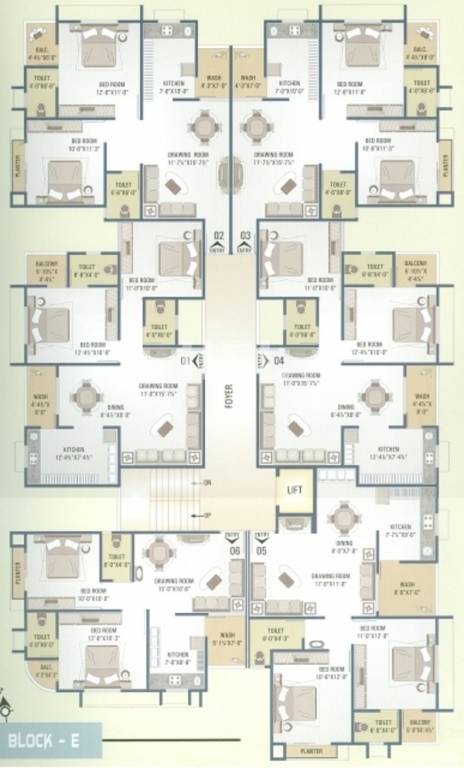  avenue Block E Cluster Plan