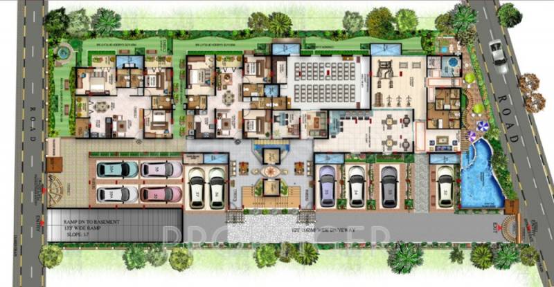  beverly-villas Single Block Cluster Plan for ground Floor