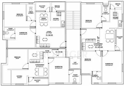 Images for Cluster Plan of Ganga Aashika Apartments