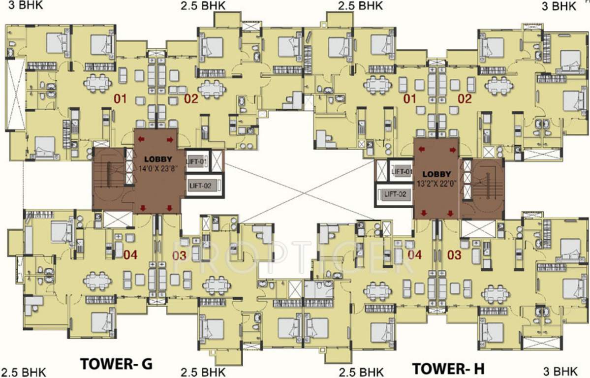  urbana pavilion Images for Cluster Plan of Ozone Urbana Pavilion