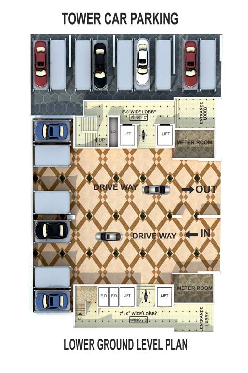 auris 74 Satguru SRA Co op Hsg Society Cluster Plan for ground Floor