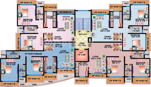  aura-apartment Images for Cluster Plan of Bholenath Aura Apartment
