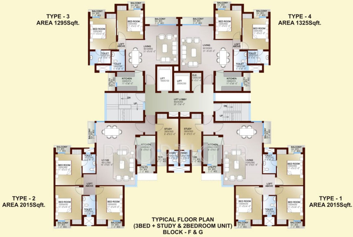 shri infratech celebrity greens Block H Cluster Plan from 1st to 14th Floor