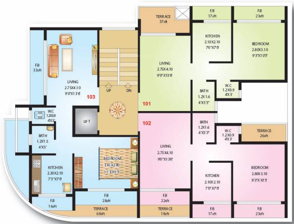 shreeji-constructions niyati Niyati Cluster Plan for 1st Floor