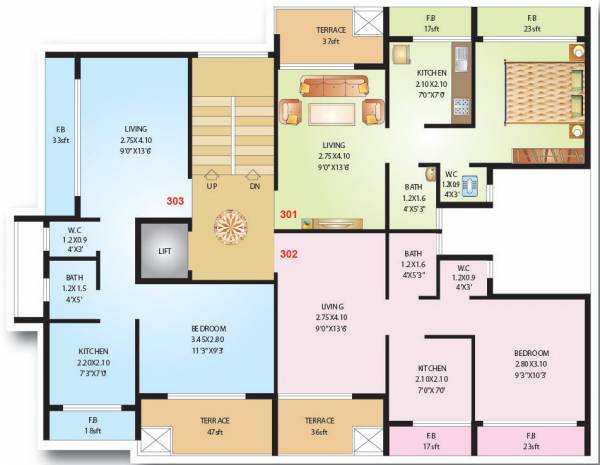 shreeji-constructions niyati Niyati Cluster Plan for 3rd Floor