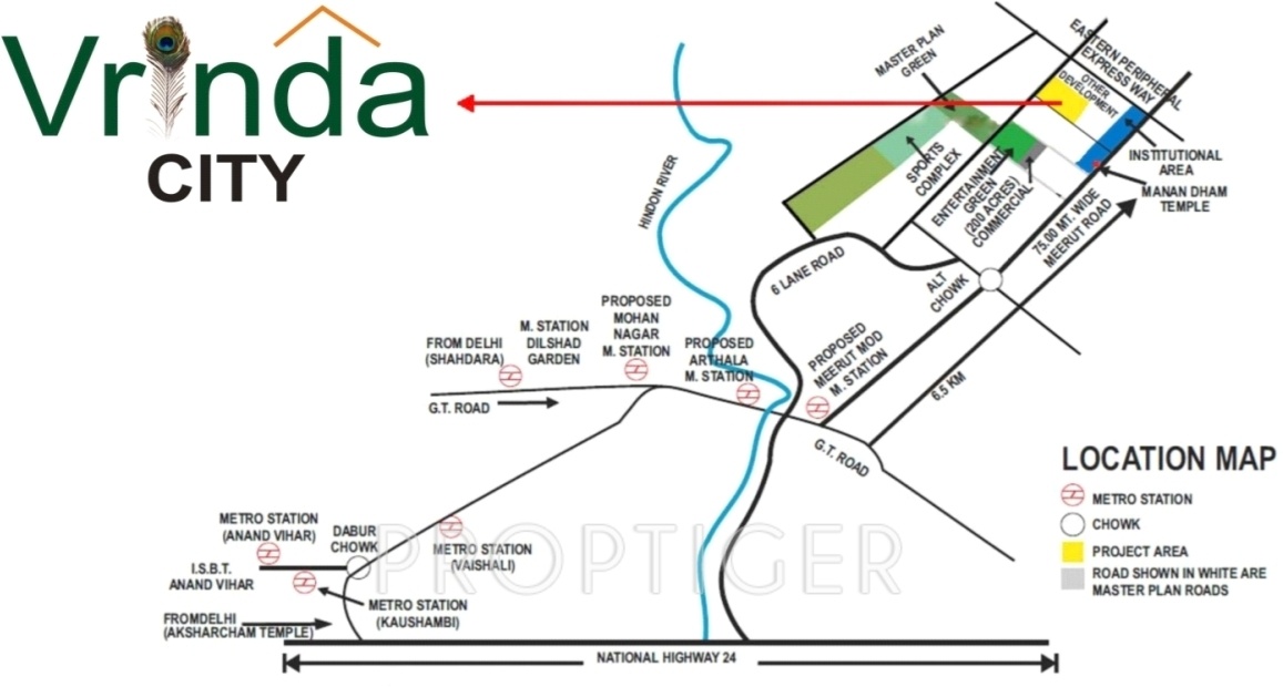 ark vrinda city Location Plan