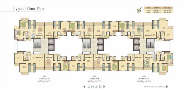 vihang-valley Block V1 Typical Cluster Plan