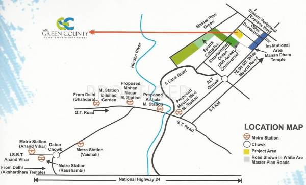 Location Plan ARK Green County Plots Location Plan