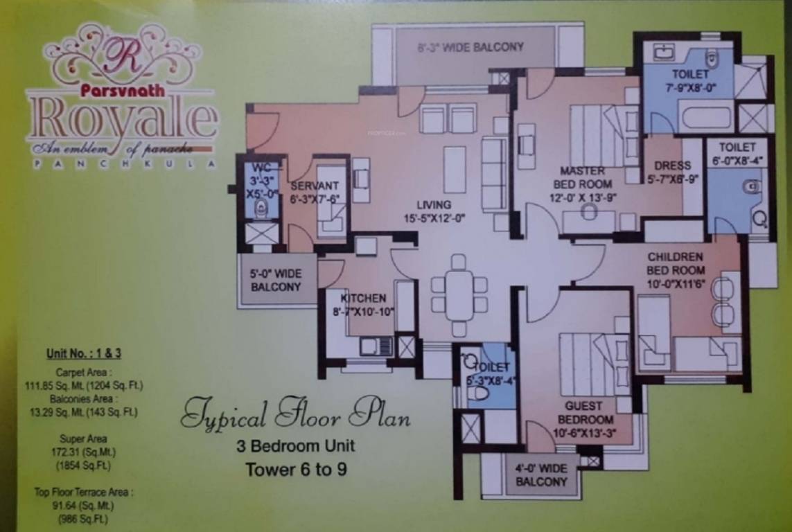  royale Tower 4 Cluster Plan