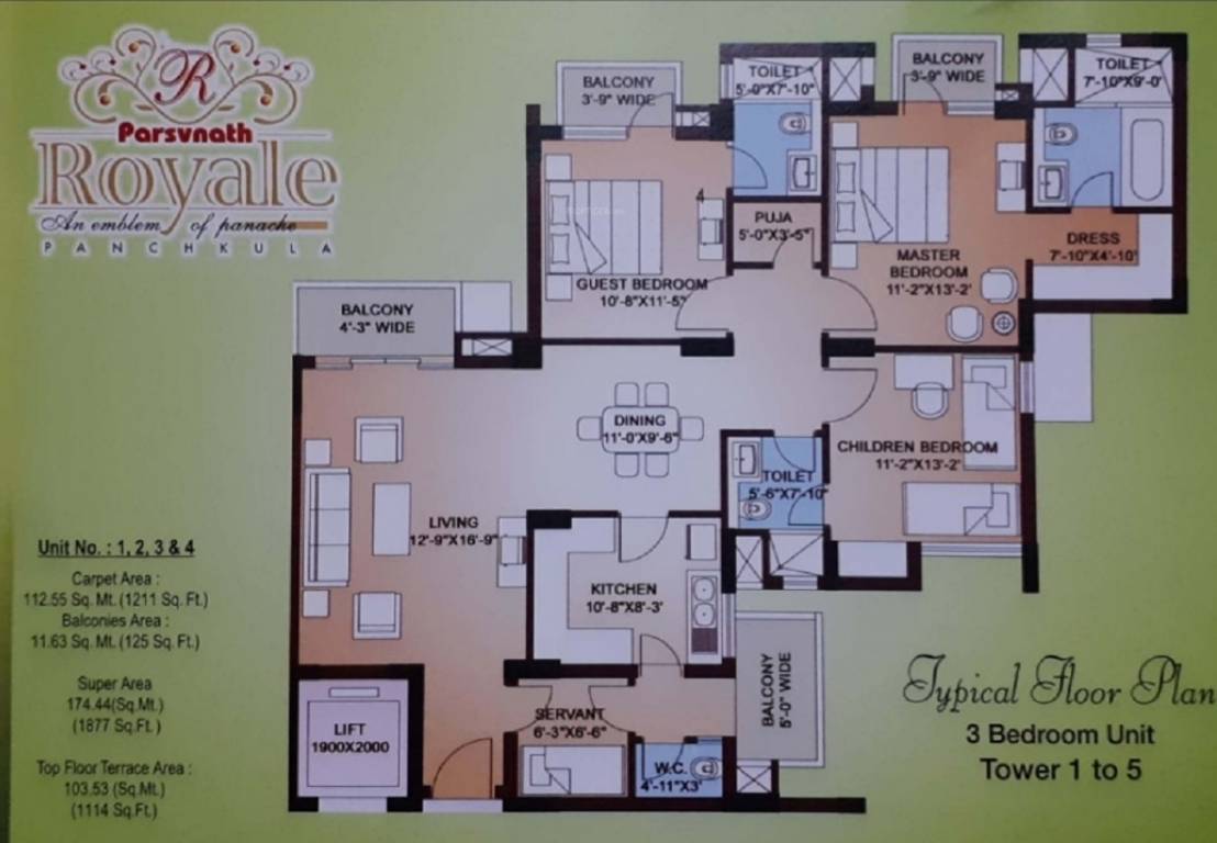  royale Tower 5 Cluster Plan