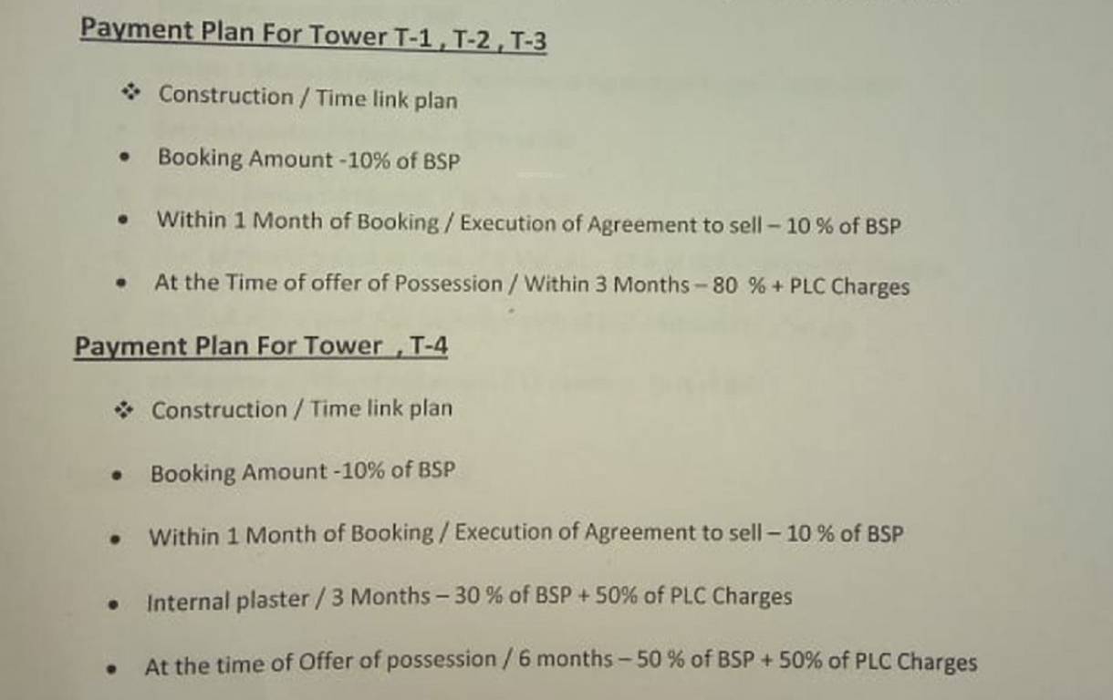 royale Time Linked Payment (TLP) Payment Plan
