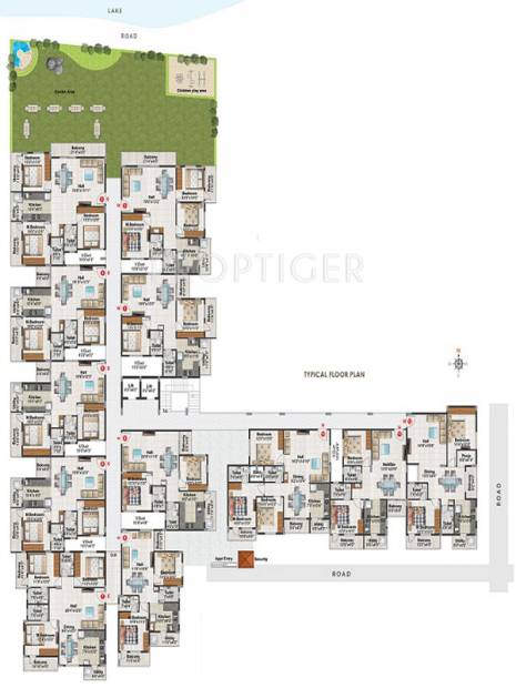 metropolis-properties adarsh-serene Adarsh Serene Cluster Plan for Typical Floor