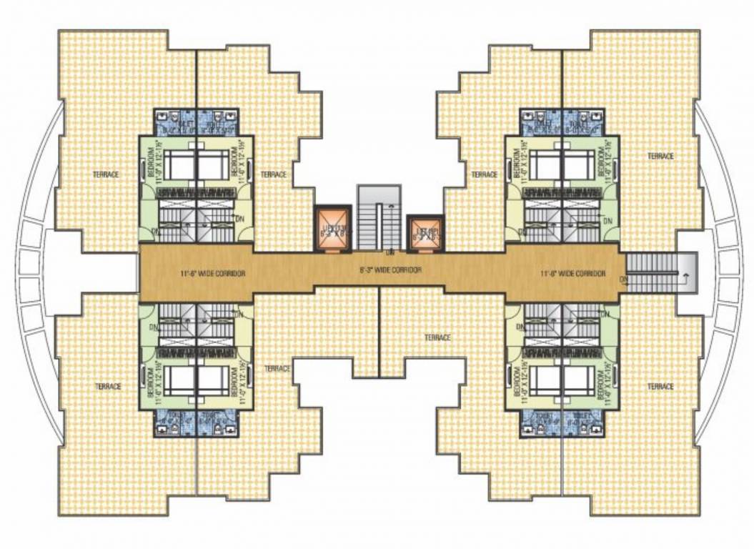 radha krishna Single Tower Cluster Plan