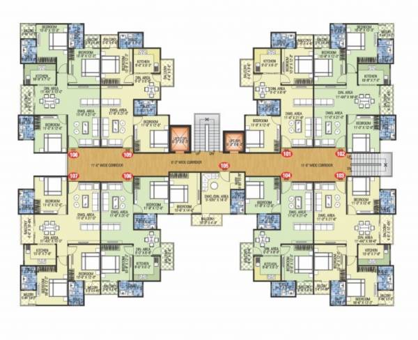 Single Tower Cluster Plan radha-krishna Single Tower Cluster Plan