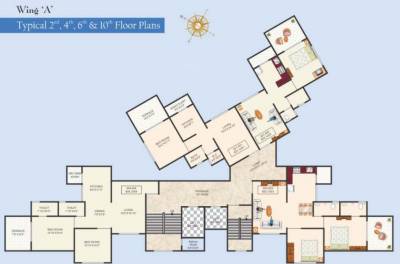  indraprabha-phase-2 Even Floor Tower A Cluster Plan