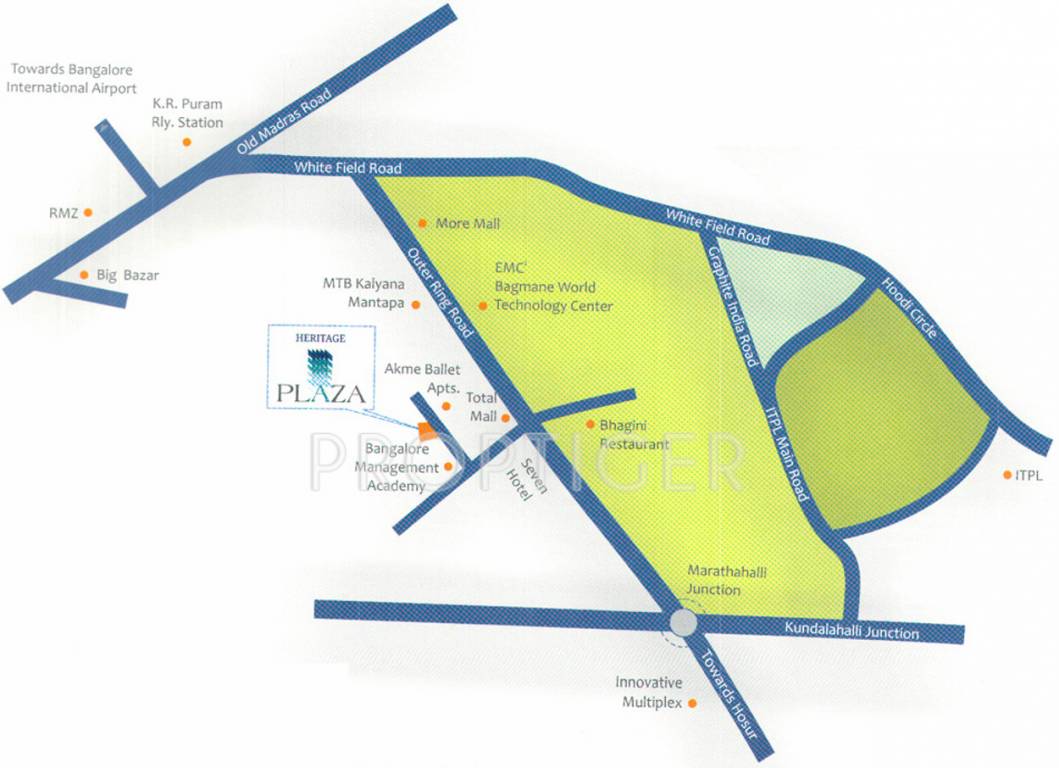 pegasus properties blr heritage plaza Location Plan