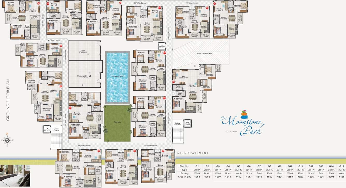 sri moonstone park Images for Cluster Plan of Srinidhi Sri Moonstone Park