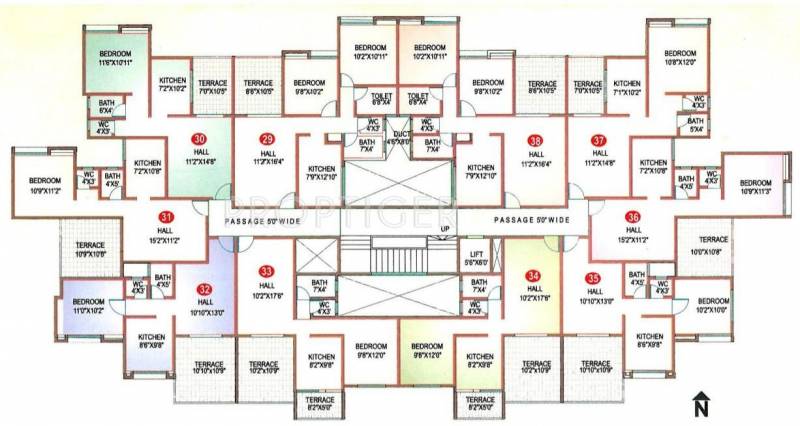 Giridhar Housing Chandraneel 4th Floor Cluster Plan