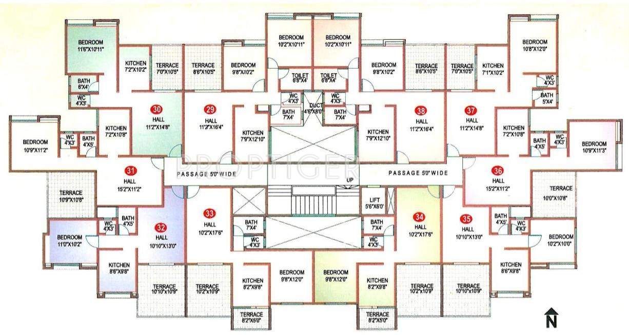 Giridhar Housing Chandraneel 4th Floor Cluster Plan