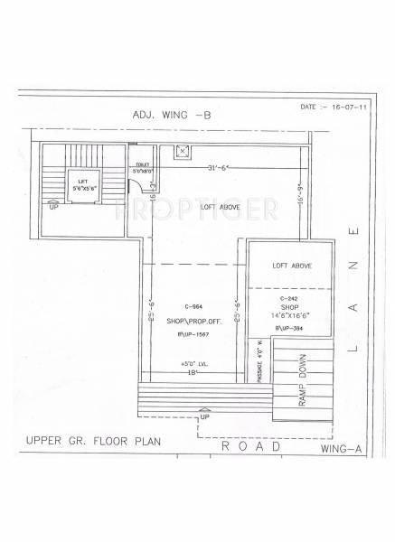 Giridhar Housing Parijaat Upper Ground Floor Cluster Plan